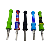 Glass - 6.5" Assorted Silicone Nectar Collector 14mm