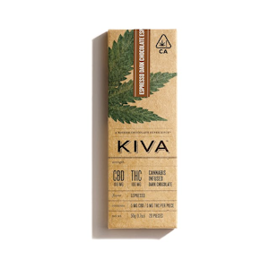 Kiva - 1:1 Espresso Dark Chocolate 100mg