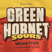 Green Hornet 100mg Mixed Fruit Sour Gummies