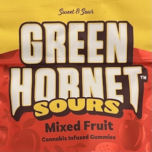 GREEN HORNET - Green Hornet 100mg Mixed Fruit Sour Gummies