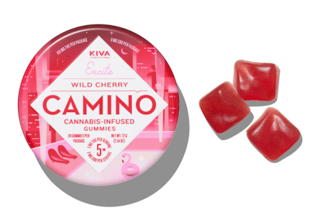 KIVA: Camino Wild Cherry 100mg Edible Gummies 20-Piece