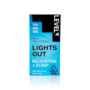 LEVEL+ - LEVEL - Cartridge - Lights Out - Relaxation & Sleep - Live Rosin - .5G