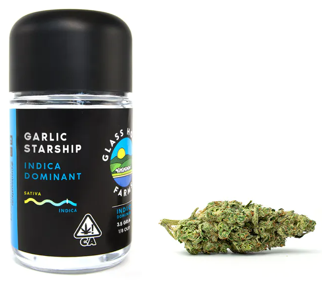 Glass House Farms Garlic Starship Flower 3.5g Jar Los Angeles