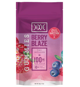 DIXIE - Berry Blaze 100mg 10 Pack Gummies - Dixie