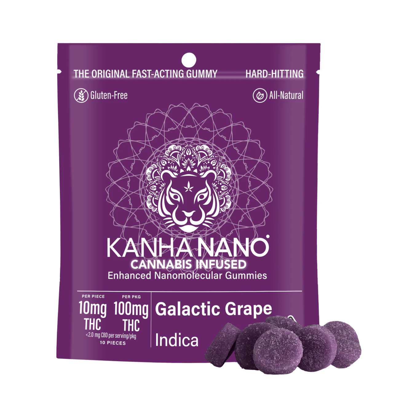 KANHA - KANHA Nano Galactic Grape 100mg Gummy Main Image