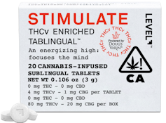 Stimulate - Tablingual - THCv - 3mg  - Level