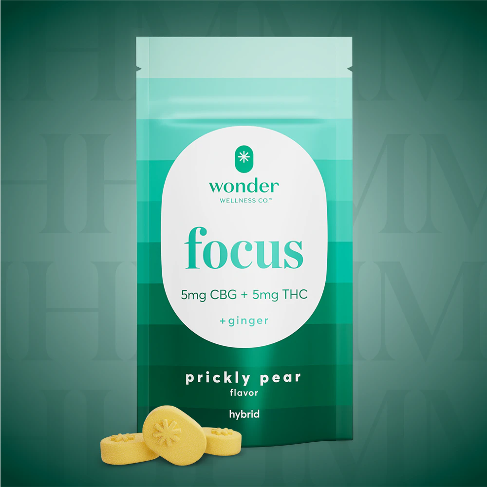 * Wonder Wellness Co. - Wonder | 20pk Gummies | Focus - Prickly Pear 1:1 w/CBG | 100mg Main Image