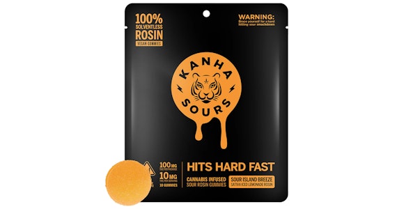 KANHA - Kanha - Sour Island Breeze Sativa Vegan Nanomolecular Rosin Gummies - 100mg