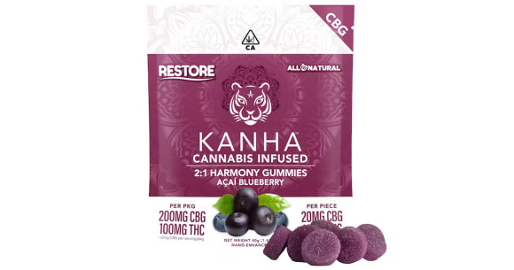 Acai Blueberry 2:1 CBG:THC Nanomolecular Gummies - 300mg