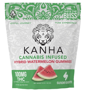Kanha - Kanha Gummies 100mg THC Hybrid Watermelon $18