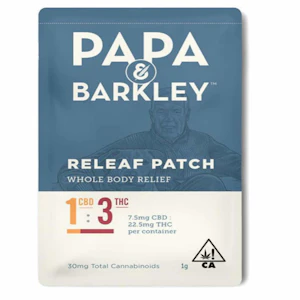 Papa & Barkley - Papa & Barkley 30mg Releaf Patch CBD:THC 1:3