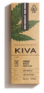 KIVA - Kiva Bar 100mg Dark Chocolate 