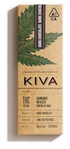 Kiva - Kiva Bar 100mg Dark Chocolate $25