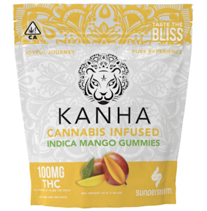 Kanha - Kanha Gummies 100mg THC Indica Mango $18