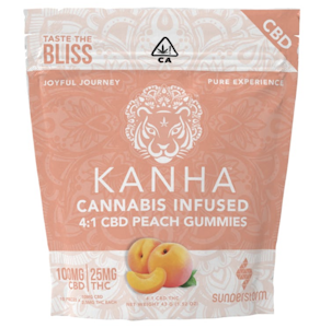 Kanha - Kanha Gummies Peach CBD:THC 4:1