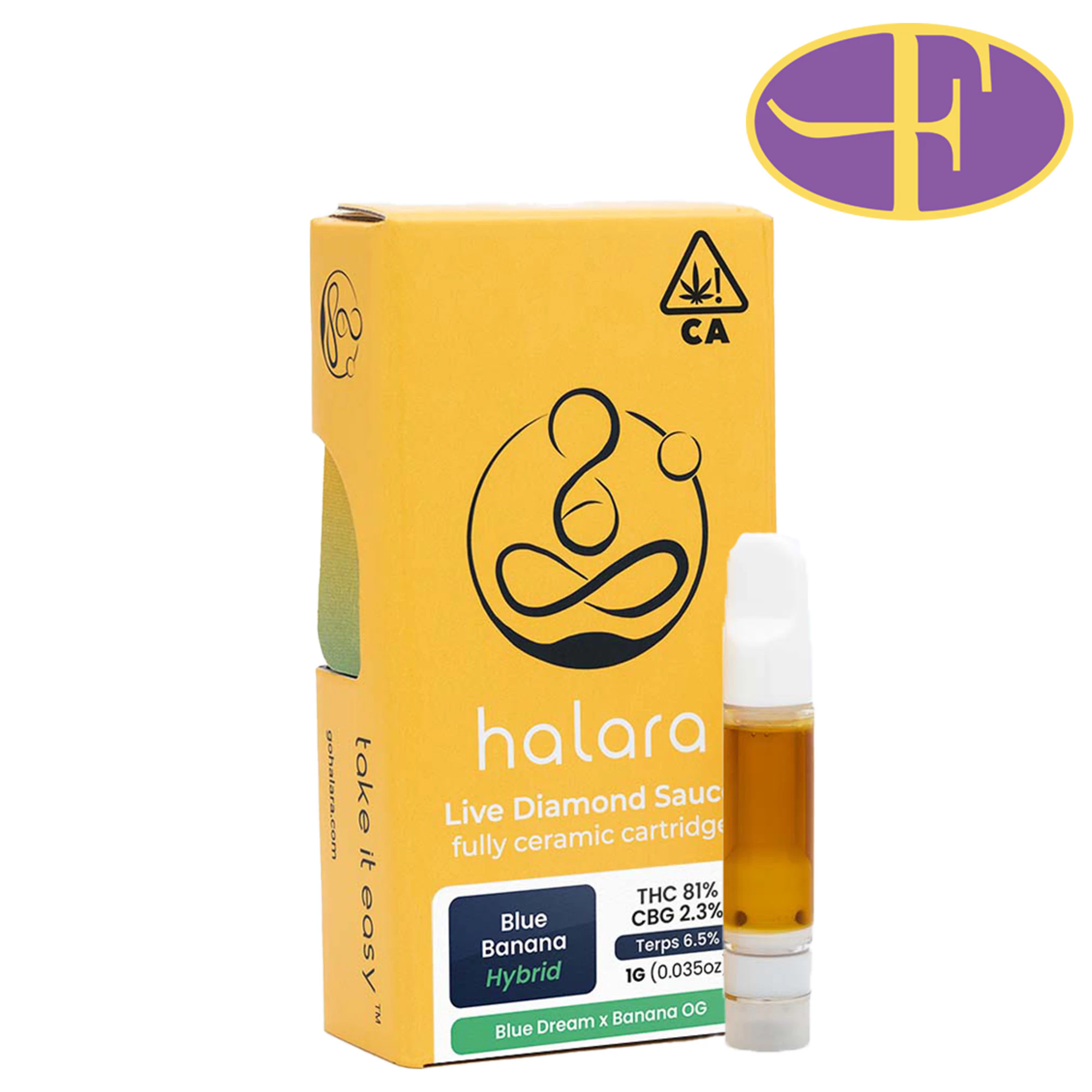 Halara - Blue Banana Liquid Live Diamonds Cartridge Main Image
