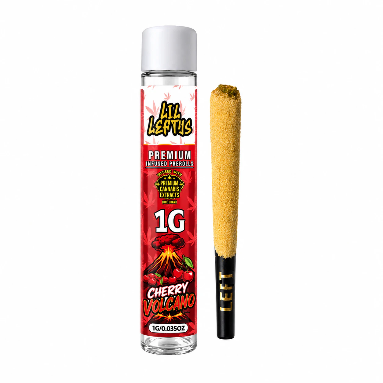 LEFT COAST - Cherry Volcano - 1g Premium Infused Preroll Main Image
