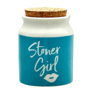 Stoner Girl Stash Jar - Blue