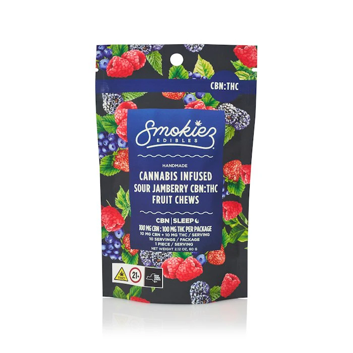 SMOKIEZ - Smokiez | Sour Jamberry | Sleep | CBN:THC - 1:1 | 10 piece  | 100mg Main Image