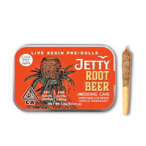JETTY EXTRACTS - 5pk - Live Resin Infused - Root Beer x Wedding Cake - 3.5g (IH) - Jetty