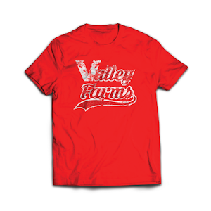 FARMS ACCESSORIES - Valley Farms Red Logo T-Shirt