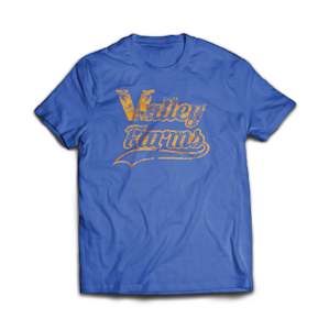 Valley Farm Blue Logo T-Shirt