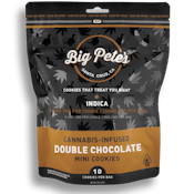 Double Chocolate Chip 100mg 10 Pack Indica Cookies - Big Pete's