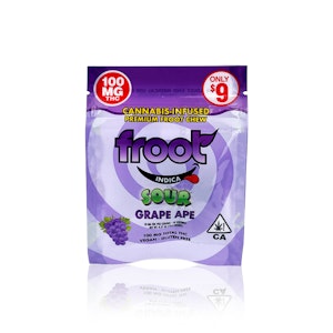 FROOT - FROOT - Edible - Sour Grape Gummy - 100MG