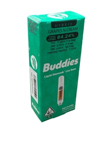 Buddies - Grapes N Cream Liquid Diamonds Live Resin Cart 1g