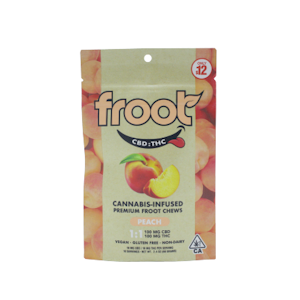 FROOT - Peach 1:1 200mg 10 Pack Gummies - Froot