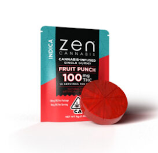 Zen - Zen Gummies Singles Fruit Punch (I) 100mg