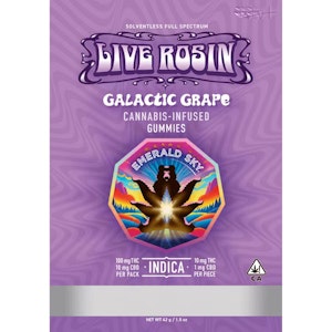 Emerald Sky - Emerald Sky | Galactic Grape | Rosin | Gummies 