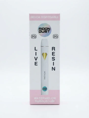 MOON DUST - Watermelon Bubblegum -Indica- 76.21% THC | 2g Live Resin (Disposable Vape) | Moon Dust