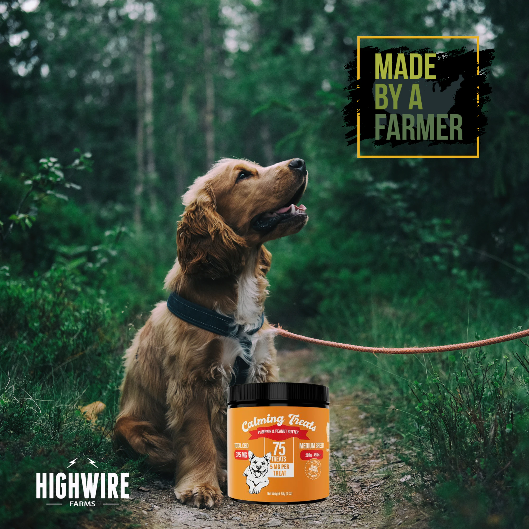 Made By A Farmer - Made By A Farmer Calming CBD Dog Treats 375mg (75x5mg) Main Image