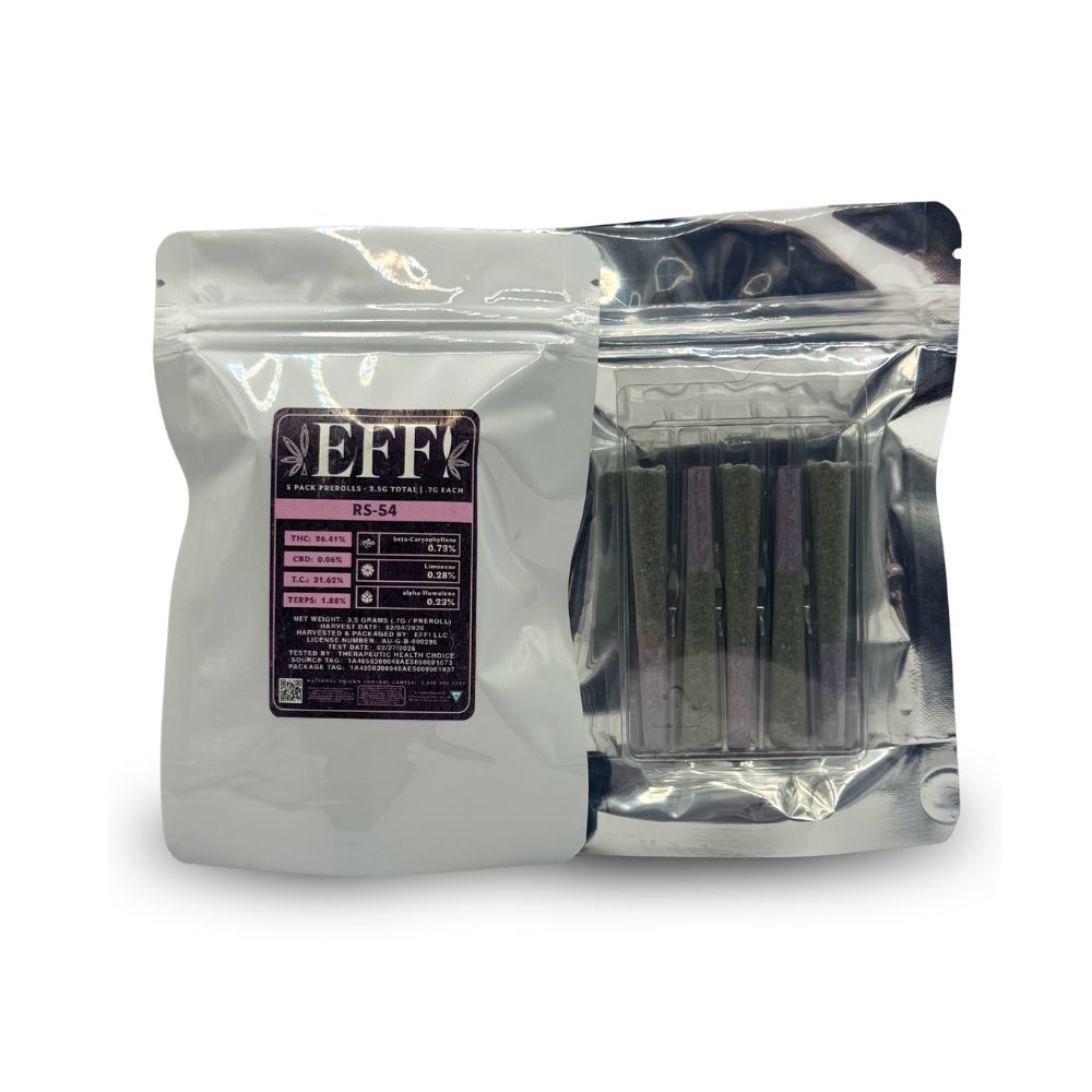 RS-54 5pk Prerolls (3.5g total/.7g each)  - EFF! (FIRE ISLAND)