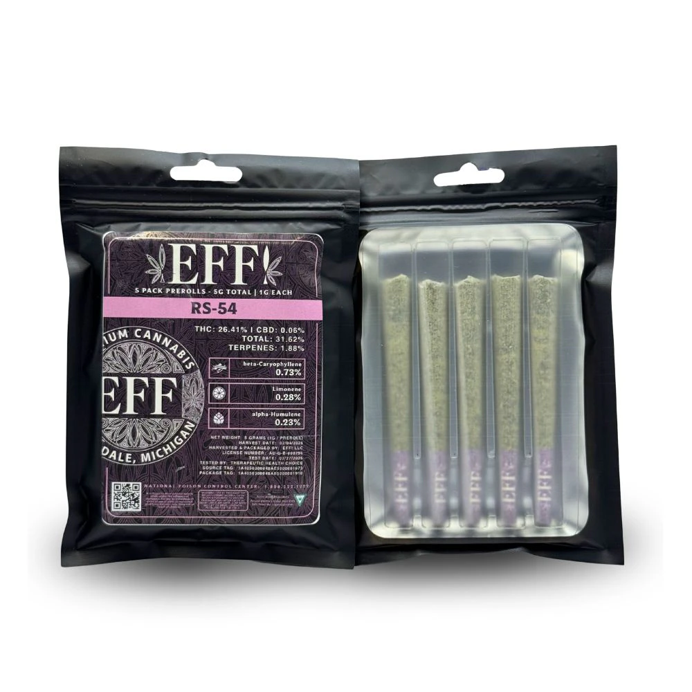 EFF! - RS-54 5pk Prerolls (5g total/1g each) - EFF! (FIRE ISLAND) Main Image