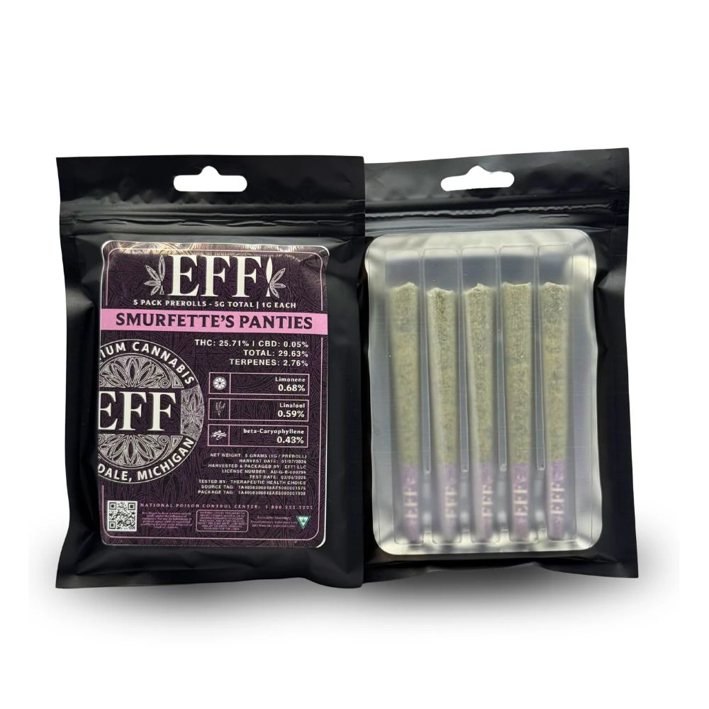 EFF! - Smurfette's Panties 5pk Prerolls (5g total/1g each) - EFF! (FIRE ISLAND) Main Image