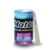 Berry Gelato 5pk Mates Hash Rosin Infused Prerolls (3g total/.6g each) - MUHA MEDS