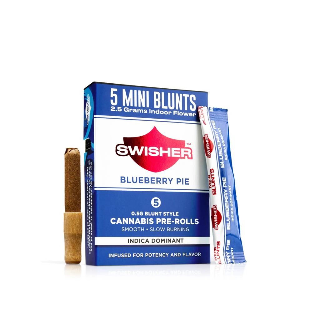 Swisher Blunts - Blueberry Pie 5pk Mini Infused Blunts (2.5g total/.5g each) - SWISHER BLUNTS Main Image