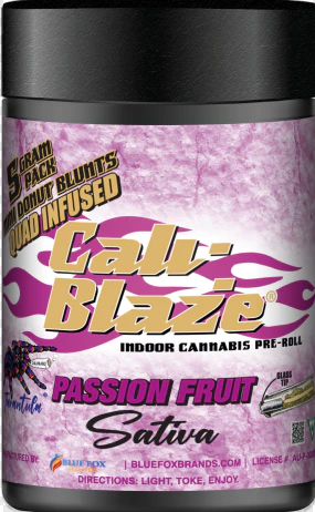 Cali-Blaze - Cali Blaze- Passion Fruit 5pk Mini Blunts w/ Glass Tip Main Image