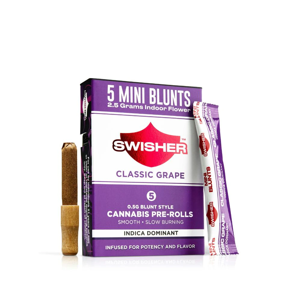 Swisher Blunts - Classic Grape 5pk Mini Infused Blunts (2.5g total/.5g each) - SWISHER BLUNTS Main Image