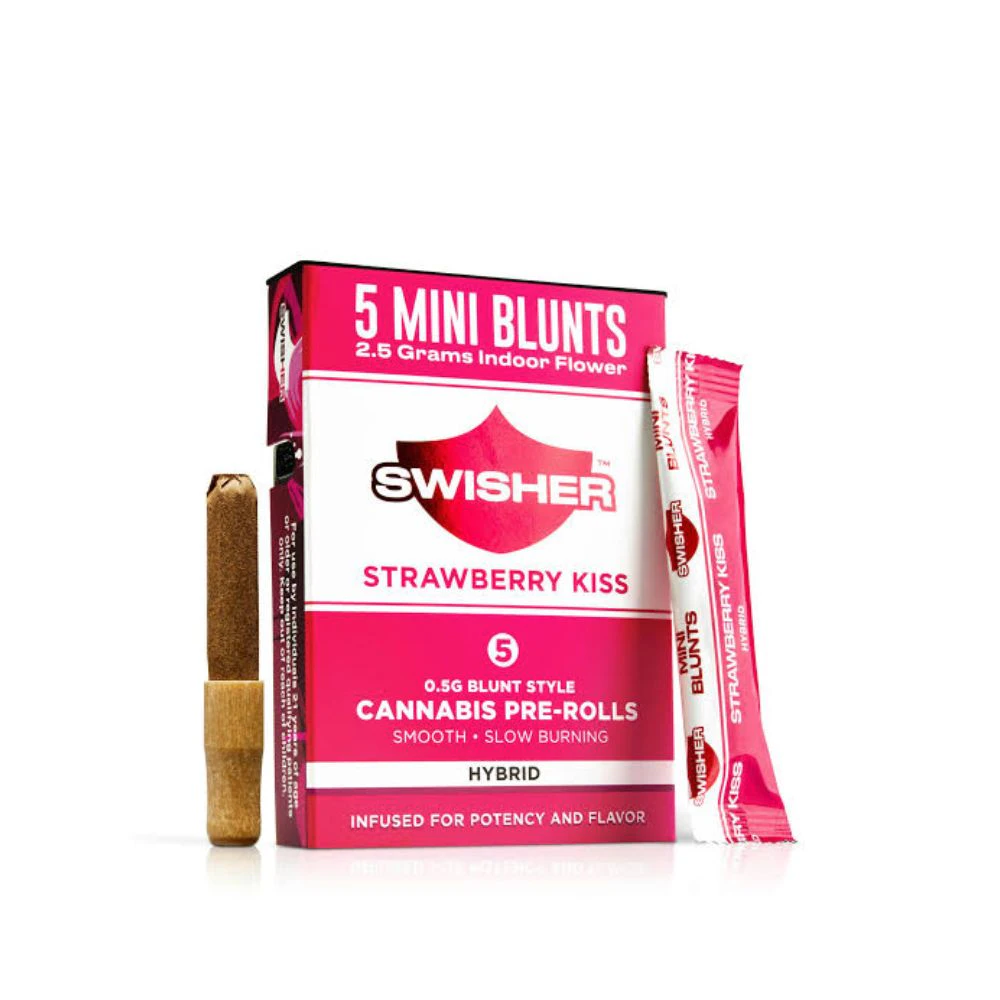 Swisher Blunts - Strawberry Kiss 5pk Mini Infused Blunts (2.5g total/.5g each) - SWISHER BLUNTS Main Image