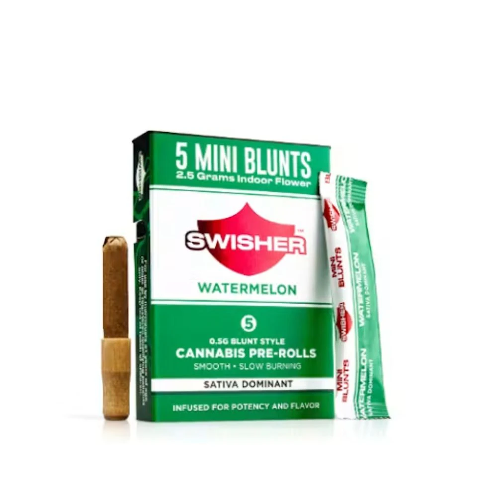 Swisher Blunts - Watermelon 5pk Mini Infused Blunts (2.5g total/.5g each) - SWISHER BLUNTS Main Image
