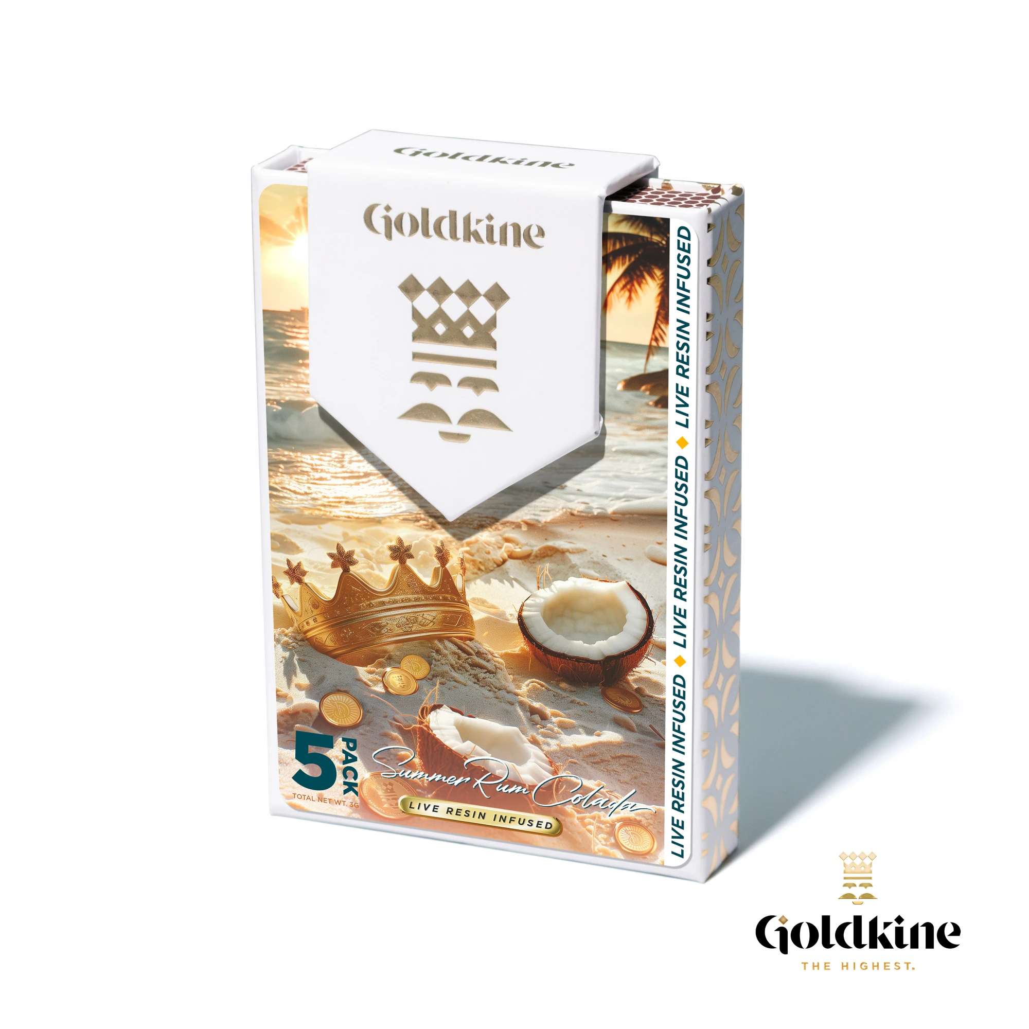 Goldkine - Summer Rum Colada - 5 Pack Preroll Case (3g) Infused Main Image
