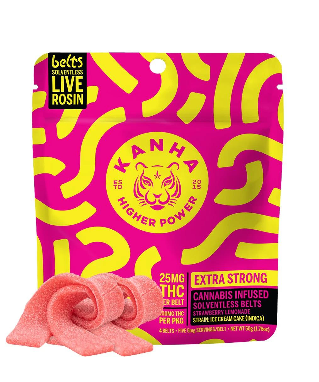 KANHA - Strawberry Lemonade (I) Live Rosin Belts | KANHA |100mg THC | 4-pack Main Image