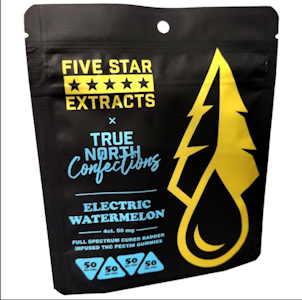 True North - True North Five Star Extracts-Gummies- Electric Watermelon-Hybrid-200mg THC