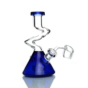 6" Beaker Zong Rig Water Pipe with Round Perc and 14mm 45° Male Banger