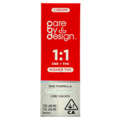 Care By Design - Full Spectrum CBD Drops Higher THC - 1:1 - Tincture - 30ml