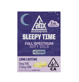 AbsoluteXtracts | Sleepy Time | Solventless + CBN | Soft Gels 5mg | 30pk | 150mg