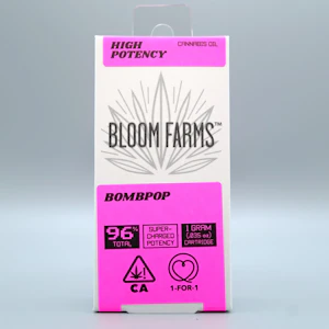 BLOOM FARMS - Bombpop 1g High Potency Cart - Bloom Farms